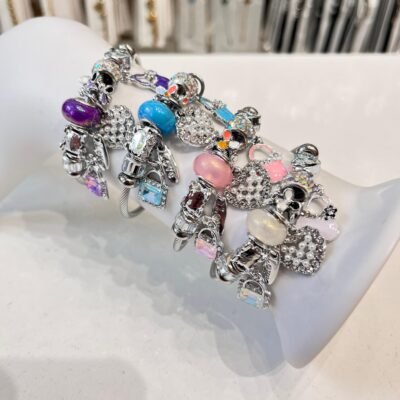 Pulsera Pandora Plata Bolso Cereza