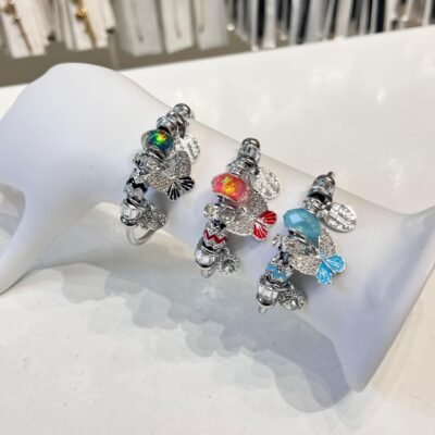 Pulsera Pandora Plata Mariposa Brillos