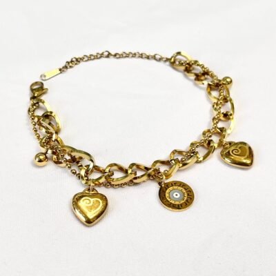 Pulsera Dorada Corazon