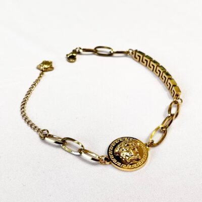 Pulsera Dorada Medusa