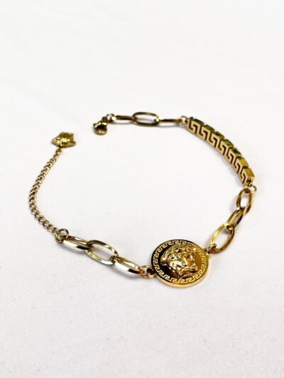 Pulsera Dorada Medusa