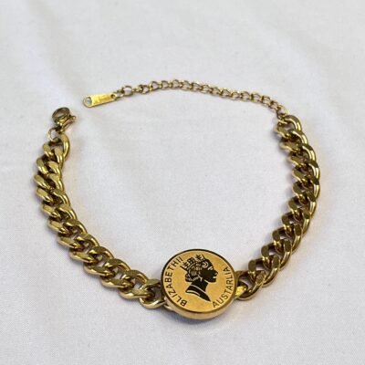 Pulsera Dorada Moneda