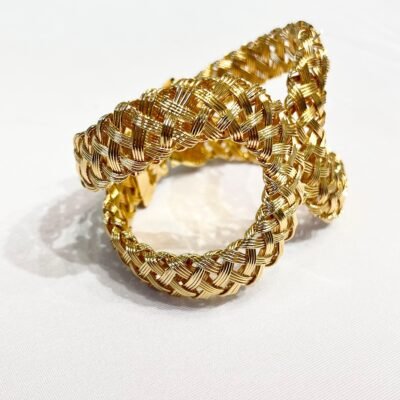 Brazalete trenza cruzada