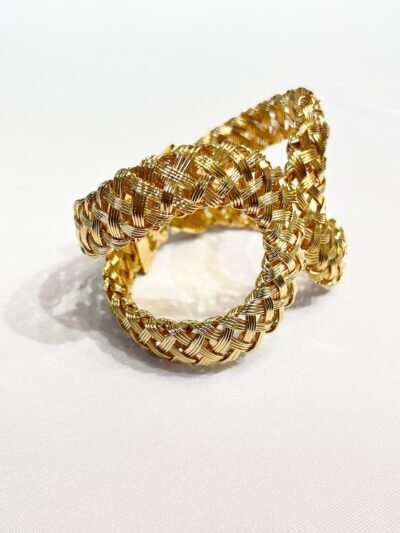 Brazalete trenza cruzada