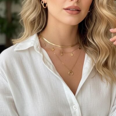 Collar Titanium Estrellas