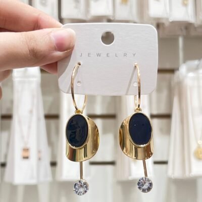 Aros Dorados Circulo Negros