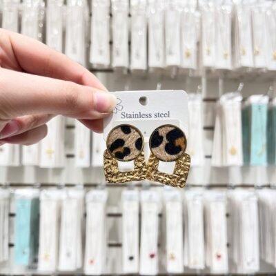 Aros Dorados Animal Print