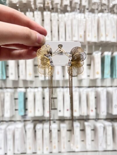 Aros Dorados Tassel Mariposa
