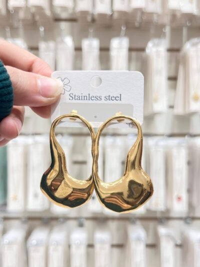Aros Dorados TearDrop Grandes