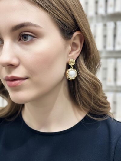 Aros Dorados Perlas