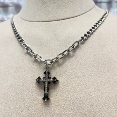 Collar Acero Cruz