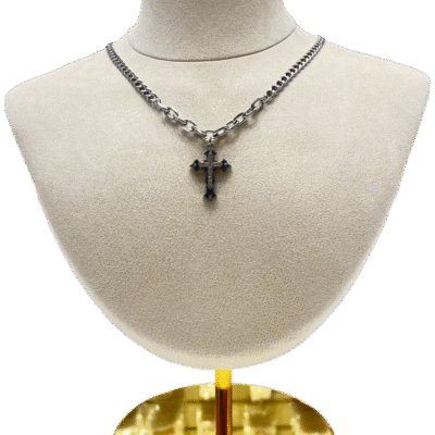 Collar Acero Cruz
