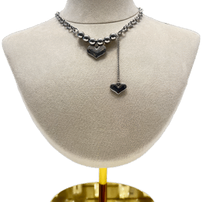 Collar Acero Corazón Plata