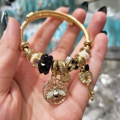 Pulsera con Chams Abeja TITANIUM