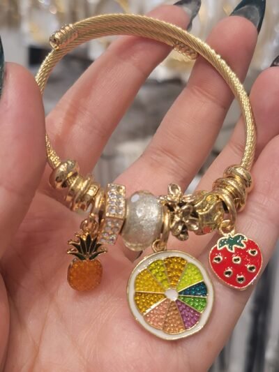Pulsera con Chams Fruta TITANIUM