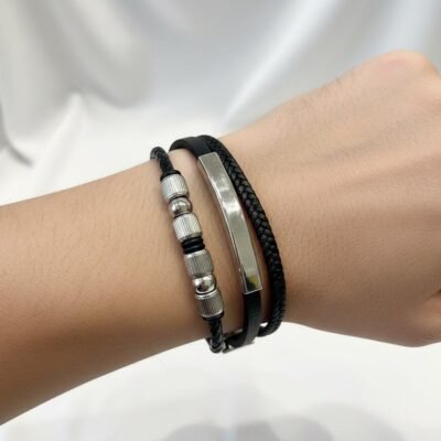 Pulsera Cuero Metall