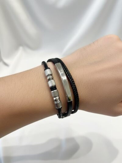 Pulsera Cuero Metall