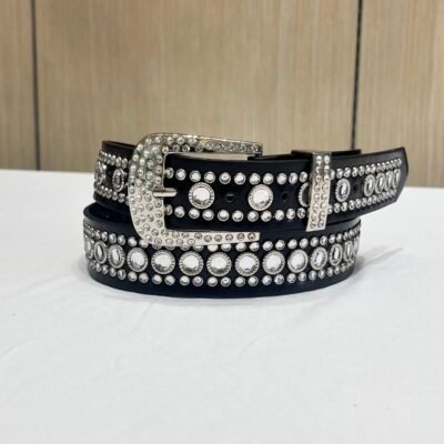 Cinturón de Hebilla Grande Strass