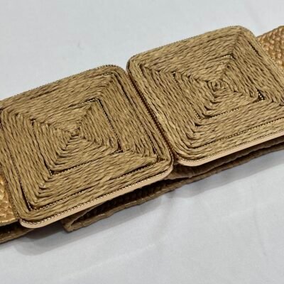 Cinturon Rafia Cuadrado