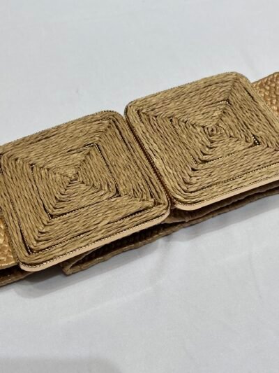 Cinturon Rafia Cuadrado