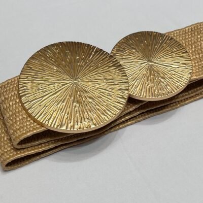 Cinturon Rafia Circulos Desiguales