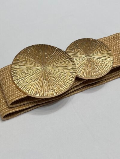 Cinturon Rafia Circulos Desiguales