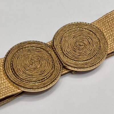 Cinturon Rafia Circulos Hilos