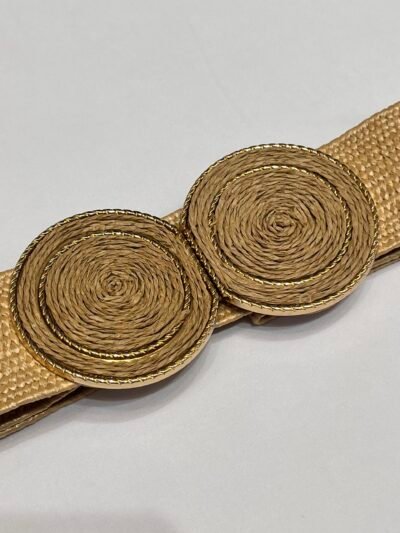 Cinturon Rafia Circulos Hilos