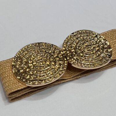 Cinturon Rafia Circulos Tramados