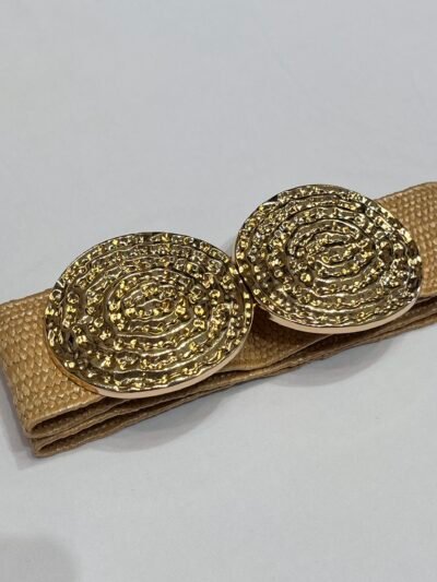 Cinturon Rafia Circulos Tramados