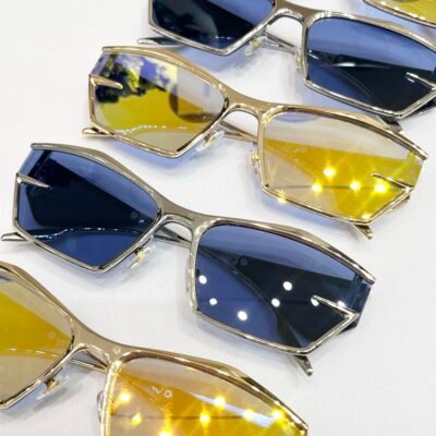 Lentes Semi - rimless Dorado