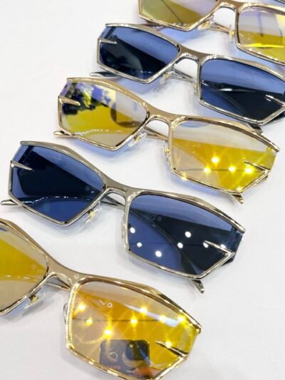Lentes Semi - rimless Dorado