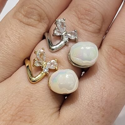 Anillos Mariposas y Perla