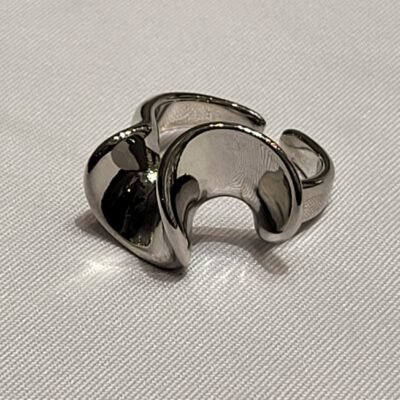 V25 03 Anillo Silver Ondulado