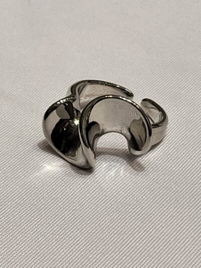 V25 03 Anillo Silver Ondulado