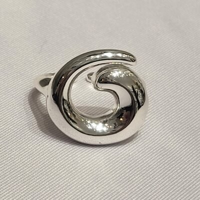 V25 02 Anillo Plata Espiral