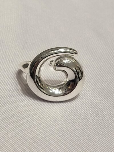 V25 02 Anillo Plata Espiral