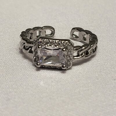 V25 08  Anillo Cadena Cristal