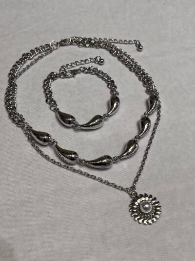 Collar y Pulsera Sol y Gotas