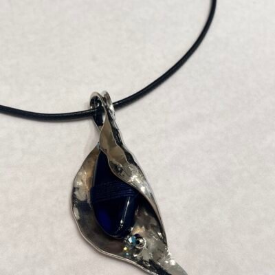 Collar largo Perla Azul