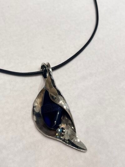 Collar largo Perla Azul