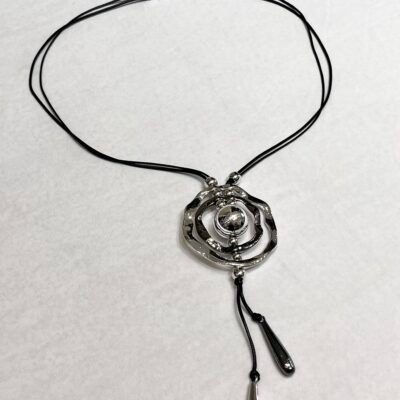 Collar largo de Acero con Aros