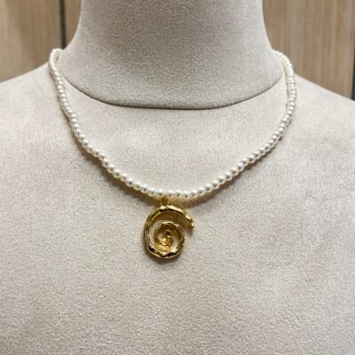 Collar Perla Espiral