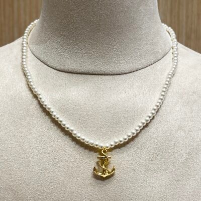 Collar Perlas Ancla