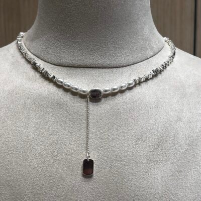 Collar Perla Cuadrado