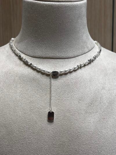 Collar Perla Cuadrado