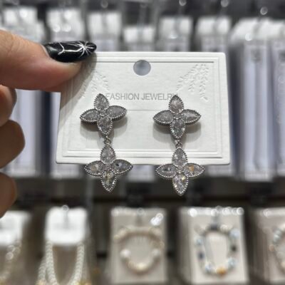 Aritos Flor Cristales