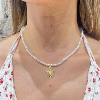Collar Perla Tartuga
