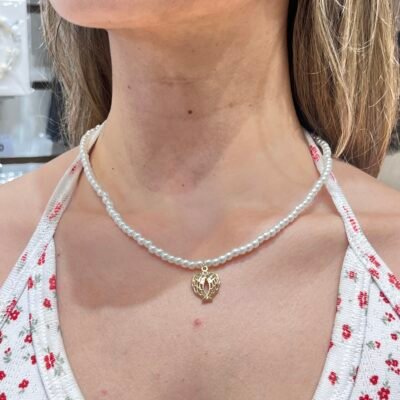 Collar Perla Alas de Angel