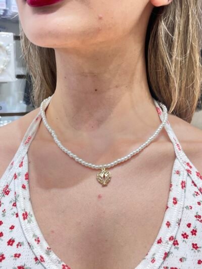 Collar Perla Alas de Angel